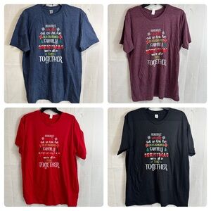 Rustic United Unisex Christmas Holiday Family Matching Short Sleeve T-Shirts